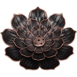 Miskall Lotus Incense Holder, Metal Material 3 Layer Unique Oriental Look Lotus Incense Burners for Meditation Room Yoga Room