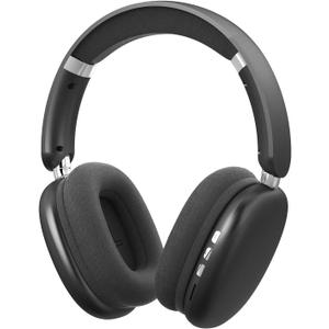 Mpods Wireless Noise Reduction Headphones Bluetooth 5.4 Over Ear Headphones with Microphone, Hi-Res Audio, 48H Playtime, Foldable Comfortable Earpads,Compatible with iOS,Android,PC,Black