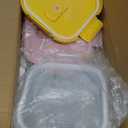 Glass Soup Containers with lids 4 Cup, 32 oz Glass Storage Containers, Tall Borosilicate Glass Food Storage Containers for Lunch, Ice Cream, Travel and Deli, Soup Freezer Safe Containers with Lids (Multicolor)