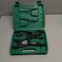 4 Pack 9 inch Snap Ring Pliers Set Heavy Duty Internal/External Circlip Pliers Kit with Straight Bent Jaw Precision Spring Loaded Pliers for Ring Remover Retaining (Green)