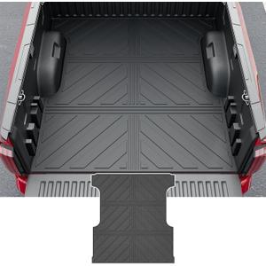powoq 5.5FT Bed Mat Compatible with 2022-2026 Toyota Tundra Truck Bed Liner Cargo Mat TPE Cargo Liner Replacement for 2022 2023 2024 2025 2026 Toyota Tundra Accessories (5.5FT Bed Mat)
