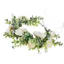 Vividsun Wedding Bridal Green Leaf Flower Crown Eucalyptus Floral Crown Maternity Photo Props (White)