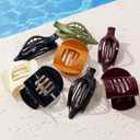 8 Pack Flat Hair Clips for Women, Matte Flat Claw Clips for Thick & Thin Hair No-Slip Strong Hold Hair Barrettes, French Duckbill Styling Accessories for Women