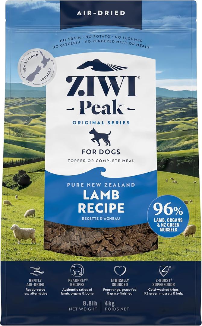 ZIWI Peak Air-Dried Dog Food  Lamb - All Natural, High Protein, Grain Free, Limited Ingredient w/ Superfoods (140.8oz) (8.8 Pound (Pack of 1))