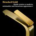 TOCALOCA Tall Bathroom Faucets Brushed Gold, One Hole Single Handle Lever Faucet for Vessel Bowl Sink, Premium Brass Bathroom Basin Faucet Lavatory Mixer Tap Gold
