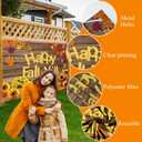 Leowefowa Happy Fall Y'all Backdrop Decorations 10x8ft Polyester Happy Fall Banner Photo Backdrop Pumpkin Patch Festival Harvest Backdrops Autumn Backdrops for Photoshoot Autumn Photo Booth Props