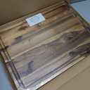 Villa Acacia 24 x 18 Inch Extra Large Wood Carving Board with Juice Groove and Drip Channel - Heavy 1.5" Thick Wooden Cutting Board
