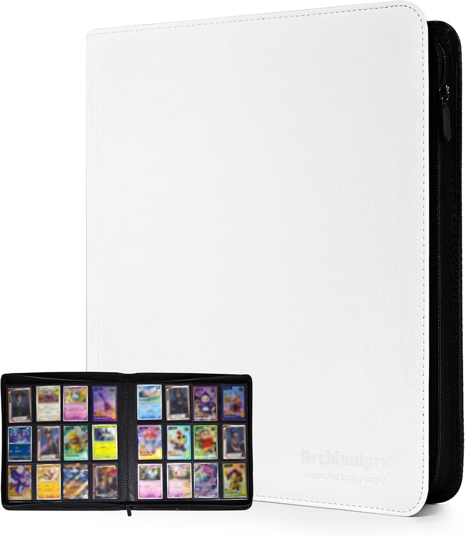 Trading Graded Card Display Album (12 Pocket(480 card slots), White)