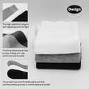 Crew Socks for Women & Man Casual Breathable LightWeight Athletic Calf Socks for running Size 5-13 (Large-X-Large, 016 Black,black,black,white,white,white)