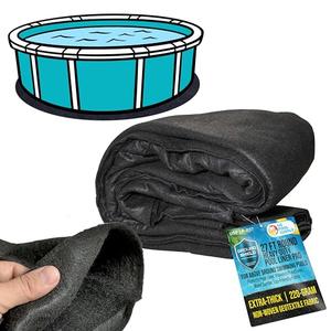 U.S. Pool Supply Ground Shield 27-Foot Round Heavy Duty Pool Liner Pad for Above Ground Swimming Pools - Protects Pool Liner, Prevents Punctures, Weed Barrier, Eco-Friendly Fabric - Extends Liner Life
