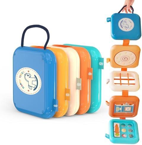 ARHEQI Busy Board for 1 Year Old, Airplane Plane Car Travel Toy, Montessori Toys for 1 2 3 Year Old Girl Boy, Sensory Toys for Toddlers 1-3, 1st Birthday for Boys Girls Kids