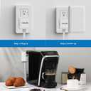 2 x TiFFCOFiO Flat Plug Extension Cord with Night Light Outlet Cover, 3 FT 3 Prong Extension Cord, 3 Grounded Outlets for Home and Kitchen, 13A/1675W, ETL Listed
