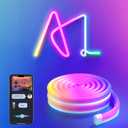 AI LED Neon Rope Light, RGBIC Neon Strip Light with Control of AI Through App & Voice, Compatible with Alexa & Google Assistant, Custom DIY Lighting Effects for Home & Party Decor,16.4ft