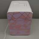 Cooluli 10L Mini Fridge for Bedroom - Car, Office Desk & Dorm Room 12v Portable Cooler Warmer Food, Drinks, Skincare, Beauty Makeup AC/DC Small Refrigerator with Glass Front, Fractal Pink