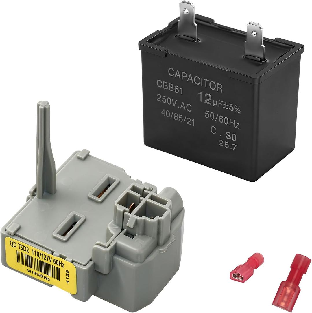 2319792 W10197428 W10189190 Refrigerator Start Relay Device Compatible with Whirlpool Ken-more Refrigerator Replaces W10128795 W10128791 WP2319792 W10197427