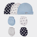 Hudson Baby Unisex Baby Cotton Cap and Scratch Mitten Set
