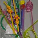 TalkTools Premium Drinking Crazy Straws - Fun Drinking Straws Silly Colorful Drinking Straws Crazy Straws For Kids Colorful Reusable Swirly Twisty Loop Straws For Party - 17pack