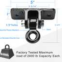 BETOOLL 2400 lb Capacity Heavy Duty Swing Hangers for Wooden Sets Playground Porch Indoor Outdoor & Hanging Snap Hooks Black of 2