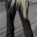 GORGLITTER Women's Low Rise Sweatpants Wide Leg Sweat Pants Drawstring Elastic Waist Casual Workout Pants (Black)