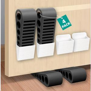 Rubber Door Wedge,Anti-Skid, Durable Door Stopper,Security Door Wedges for Suitable for Flooring of Various Materials, 6packs