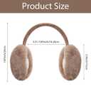 Nfvjfxz 1Pcs Foldable Earmuffs Adult Winter Warm Plush Adjustable Ear Muffs Soft Thermal Earmuffs for Skiing Running Hiking (Khak)