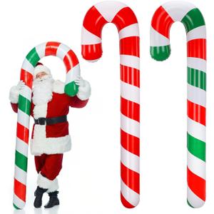 2 Pcs 54 Inch Inflatable Christmas Decorations Blow up Candy Cane Ornaments, Jumbo Candy Christmas Inflatables for Xmas Holiday New Year Yard Lawn Patio Garden Indoor Outdoor Decor Gifts
