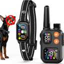 2 in 1 Dog Shock & Bark Collar - 4500FT Remote Collar with Voiceprint Recognition, Beep/Vibration/Shock Modes, 8 Sensitivity Levels, IP67 Waterproof, Portable Training Collar for 5-120lbs Dogs (Black)