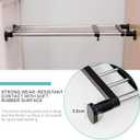 Hershii Expandable Closet Tension Shelf Rod Adjustable Metal Storage Rack Cabinet Organizer DIY Divider Separator Shelves for Wardrobe Cupboard Kitchen Bathroom, Black, 23.62-39.37inches