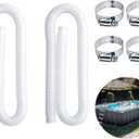 Swimming Pool Replacement Hose,59” Long 1.25" Diameter Filter Pump Hose for Intex Pools,Compatible with Pump Model 607, 637. (2)