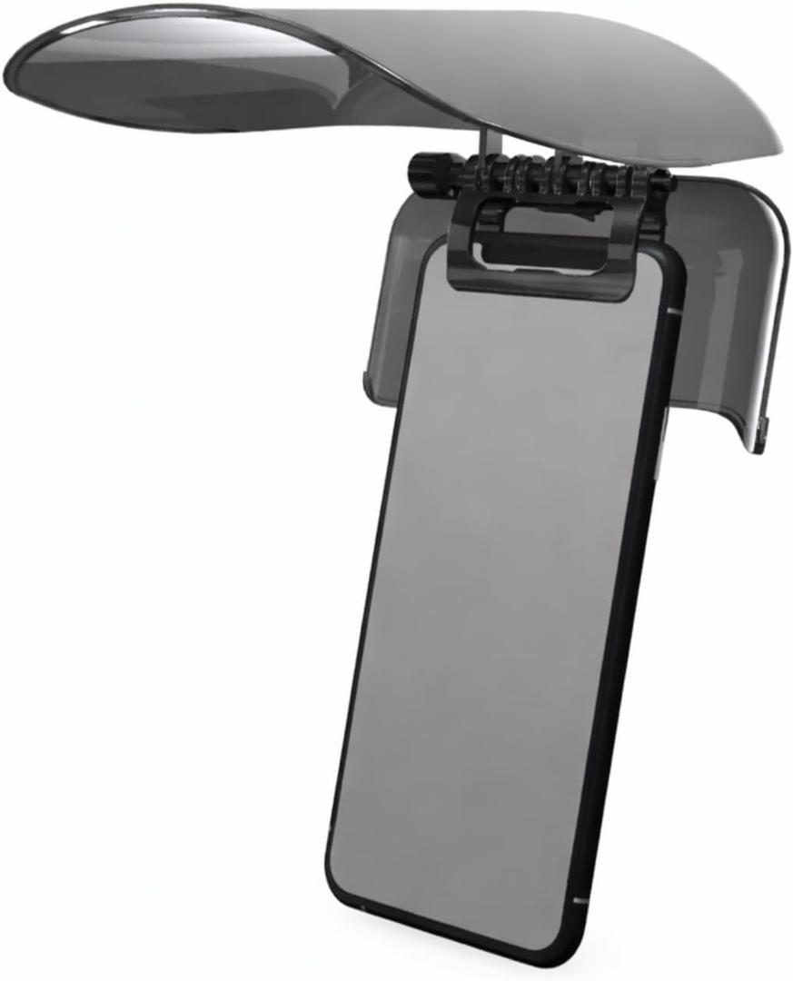 Clip-On Phone Screen Sunshade, Foldable Anti-Glare Smartphone Screen Hood for Outdoor Use, Privacy Viewing Cover Compatible with iPhone & Android