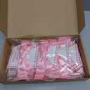 12 Pack Coquette Pink Bow Party Favors with Thank You Card Bow Birthday Party Favors Satin Hair Accessories Pink Coquette Theme Gift for Girls Bachelorette Wedding Bridal Shower Guests