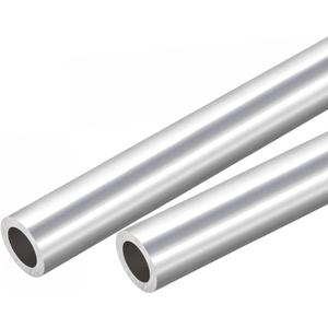 TOP-VIGOR 2Pcs 6063 Aluminum Round Tube, 21mm OD 13mm ID 300mm Length Seamless Aluminum Straight Tubing Pipe Tubing for Industry DIY Projects
