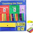 Godery Place Value Charts & Counting Caddie Pocket Chart for Classroom (Hundreds, Tens, Ones)