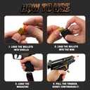 Shell Ejecting Toy Gun Pistol, Soft Bullet Toy Guns for Boys, Kids, Automatic Pull Back Action Toy Pistols, Fun Educational Shooting Game Toys Pretend Play Gun Prop