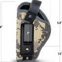 IWB Gun Holster by PH - Concealed Carry Soft Material - Soft Interior - Fits M&P Shield 9mm.40.45 Auto/Glock 19 26 27 29 30 33 42 43 / Rug LC9, LC380 - Taurus Slim, PT111 G2 - Springfield XDs Hellcat