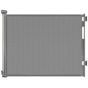Retractable Baby Gate for Stairs and Doorways, 55" Wide x 33" Tall Mesh Dog Gate for Indoor & Outdoor Use, Safety Gate for Babies and Pets, Child Gates for Hallways, Hardware Mounted, Gray