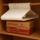 Heavy Duty Plastic Clothes Hangers  50 PCS | Space-Saving, Ideal for Daily Use Design for Shirts, Coats, Dresses, Pants, & Skirts | Durable & Lightweight