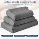 Neck Pillow for Sleeping, Travel Pillow, Camping Pillow, Ergonomic Memory Foam Compressible Medium Firm, Ideal for Home, Bedroom, Office and Camping (Dark Grey, M) (M-17.7x12x4/3 In)