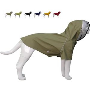 LoveLonglong Premium Waterproof Dog Raincoat with Reflective Safety Features Pet Raincoats, XL