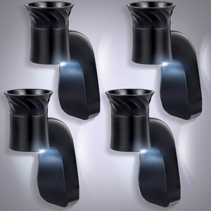 4 Pcs Wall Fragrance Plug with Night Light Compatible with Bath and Body Works WallFlower Fragrance, ETL Certified, Rotatable, Accurate Scent Control Fragrance Diffuser Plug for Home, Office (Black)