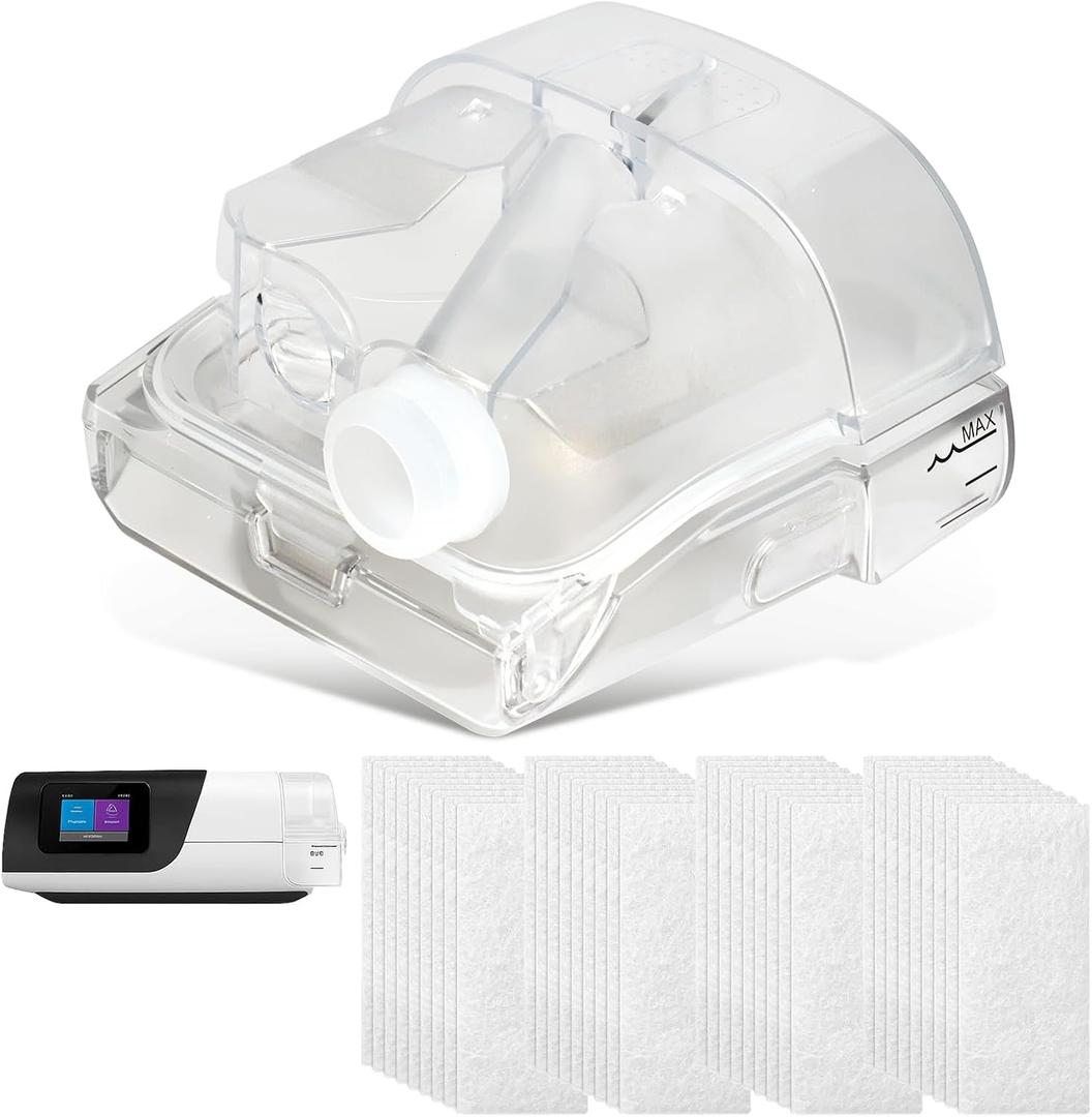 YONCOZY Water Chamber for AirSense 11 & AirCurve 11, Replacement Water Tank with 24 Packs AirSense 11 Filters, Reliable Seal & Easy Install S11 CPAP Supplies