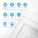 Art3d 12-Pack Square Drop Ceiling Tile 2ft x 2ft in White, PVC Ceiling Panel 24 x 24in. - Compatible with 15/16" Drop Ceiling Grid System