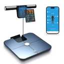 EILISON Smart Scale for Body Weight: 8-Electrode Precision Digital Bathroom Scale for Fat BMI 32 Muscle Body Composition Analyzer, Highly Accurate Weighing Machine, 400lbs (8 Electrode Grey Handle)