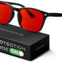 livho Gaming Blue Light Blocking Glasses for Better Sleep, Premium Night Driving, Computer Blockers for Man & Woman (Black)