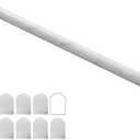 Lovdeco Carrara White 1/2" X 12" Marble Pencil Liner Tile, Edge Trim Molding for Shower and Backsplash, Bullnose Tile Trim Polished, 10 Pcs/Box