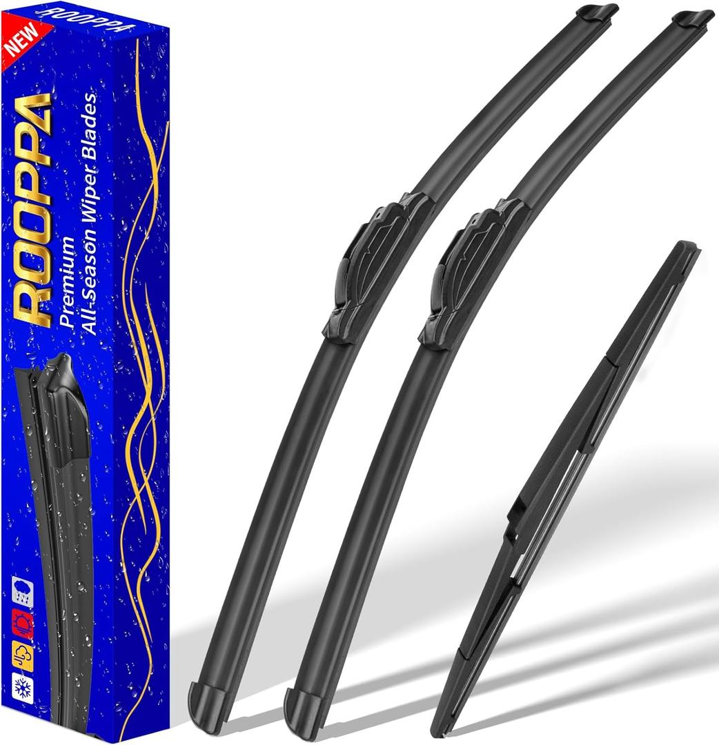 3 wipers Replacement for Toyota Prius 2004-2009, Windshield Wiper Blades Original Equipment Replacement - 26"/18"/16" (Set of 3) U/J Hook