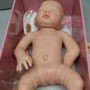 OCSDOLL Realistic Newborn Baby Doll 19inch 6.5Lbs Platinum Liquid Full Solid Soft Silicone Reborn Babies Girl Lifelike Weighted Sleeping Doll Closed Eyes