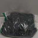 Floerns Women's Sequin Mesh Long Sleeve Square Neck Ruched Mini Bodycon Dress (XX-Large, Black)