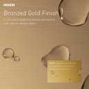 Moen Bronzed Gold Curved Adjustable Length Fixed Mount Single Shower Curtain Rod for Bathroom, CSR2160BZG