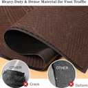 Door Mat Indoor Outdoor, 3 x 6 Heavy Duty Non Slip Entryway Rug | Low Profile, Waterproof, All-Weather, for High Traffic Areas, Grid-Pattern, Floor Mat for Mudroom, Garage, Pet Paths